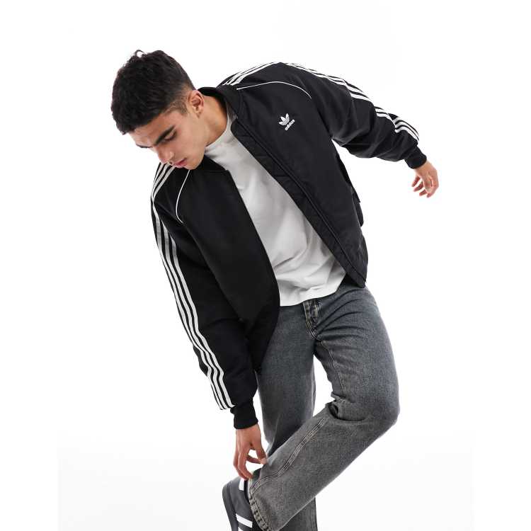 Adidas quilted hotsell bomber jacket