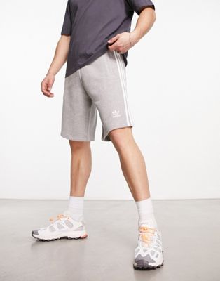 adidas Originals three stripe shorts in grey - ASOS Price Checker