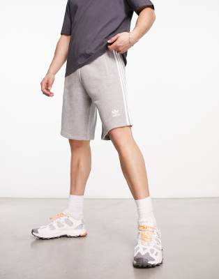 adidas Originals three stripe shorts in grey - ASOS Price Checker