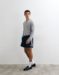 adidas Originals three stripe shorts in navy