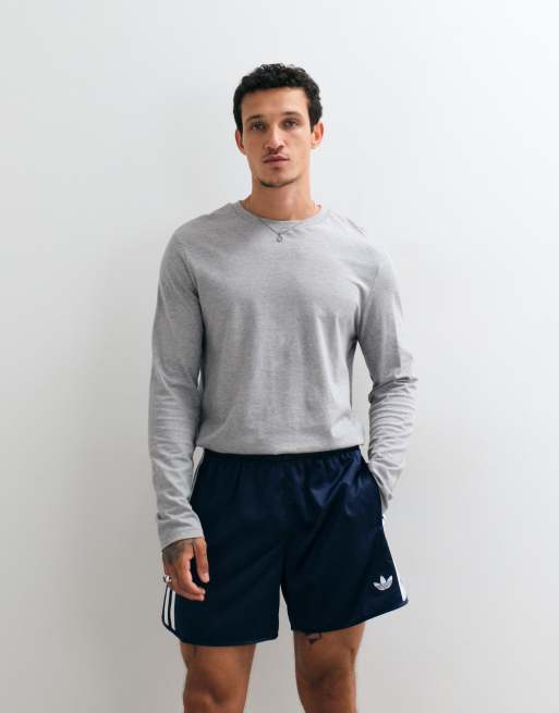adidas Originals three stripe shorts in navy, 3 of 5