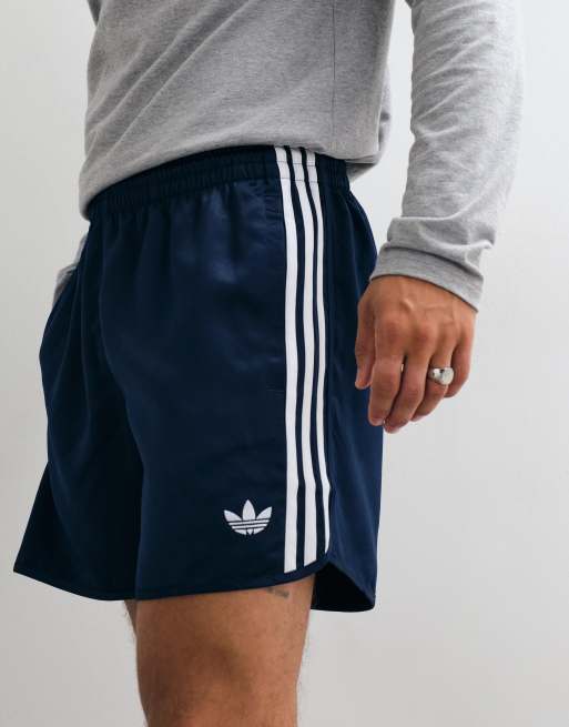 adidas Originals three stripe shorts in navy, 4 of 5