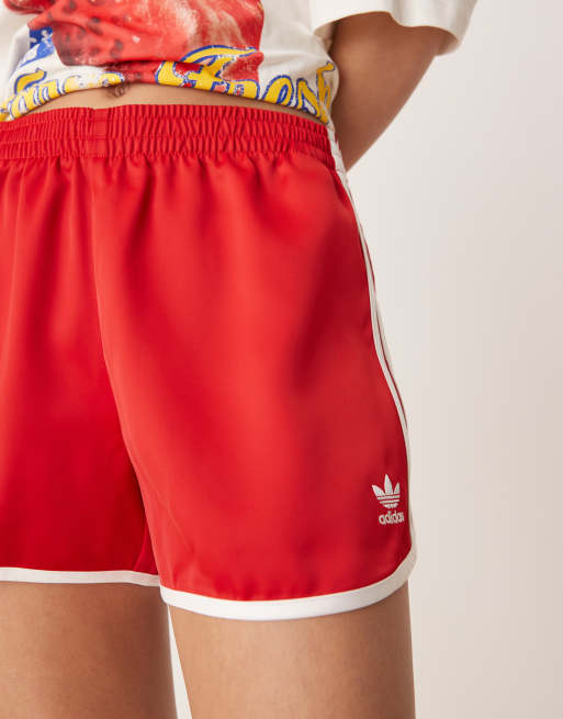 adidas Originals – Three Stripe Sprinter – Röda shorts, 5 av 5