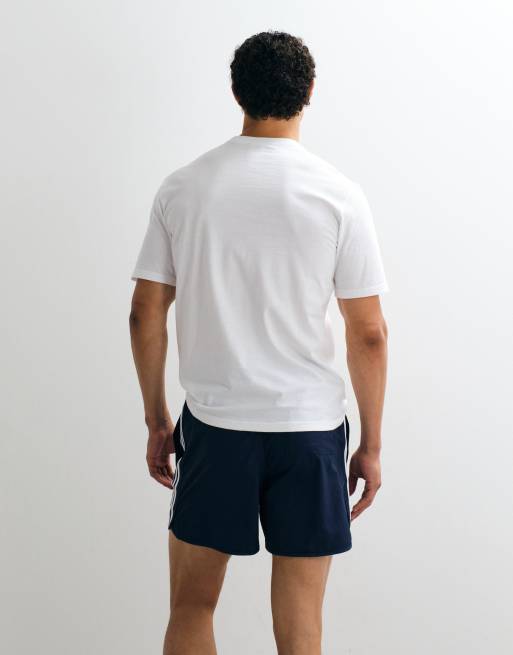 adidas Originals three stripe sprinter shorts in navy, 4 of 5