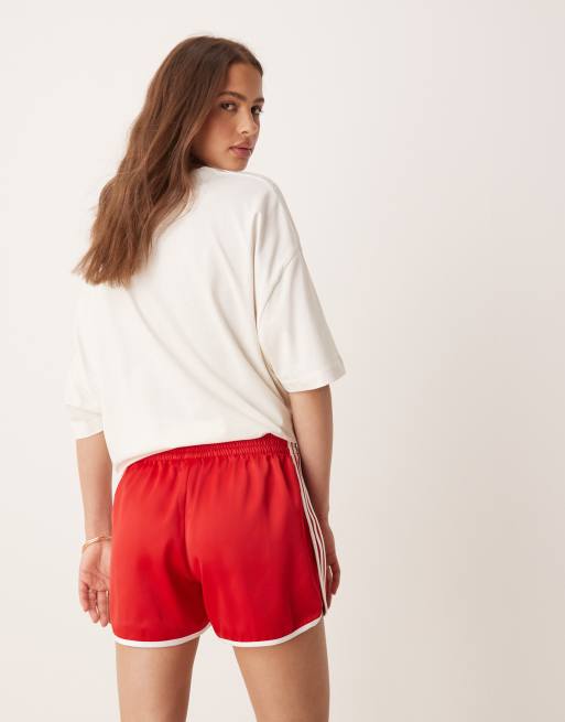 【adidas Originals】 three stripe sprinter shorts(送料無料） adidas Originals three stripe sprinter shorts in red | ASOS