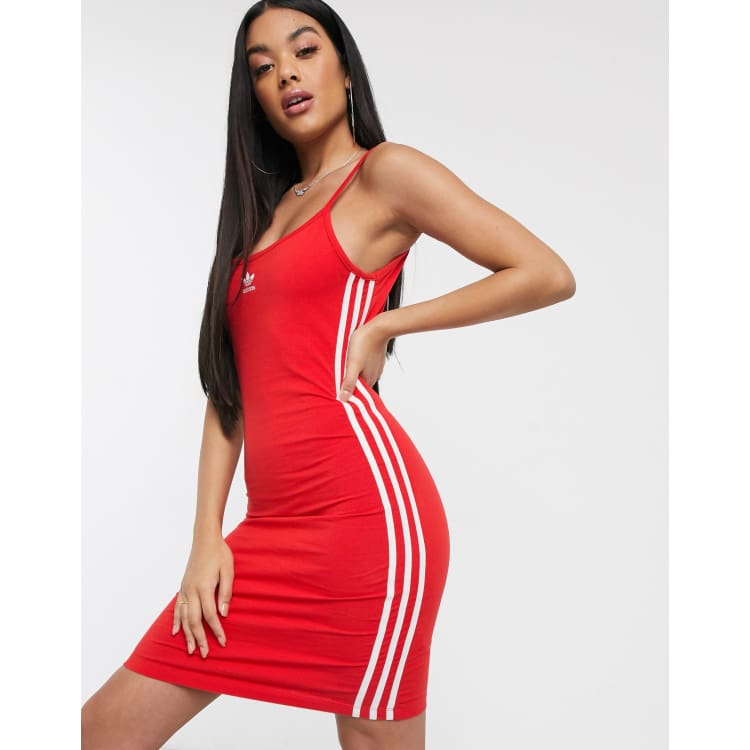 Red adidas sale bodycon dress