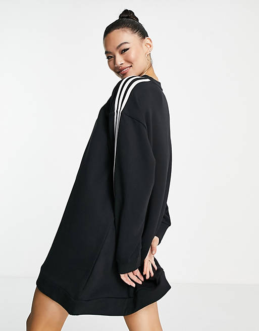 adidas Originals three stripe sweater dress in black | ASOS