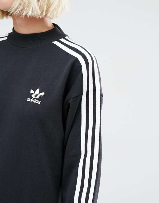 adidas Originals Three Stripe Sweatshirt Dress ASOS