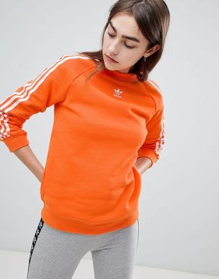 orange adidas crew neck