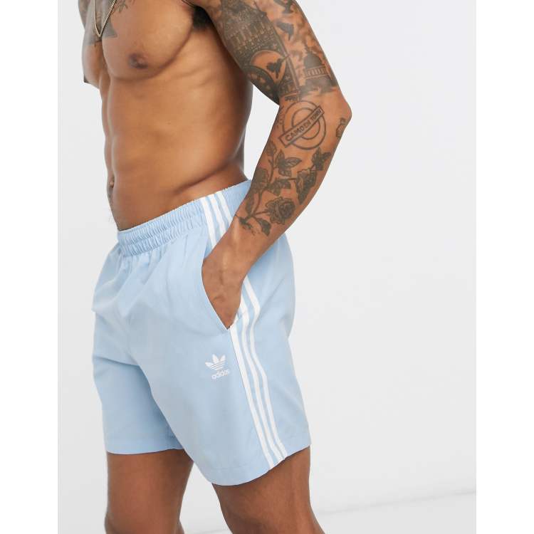 adidas Originals Monogram Swim Shorts - Blue, Men's Swim