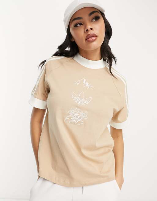 Adidas originals california shop t-shirt womens khaki