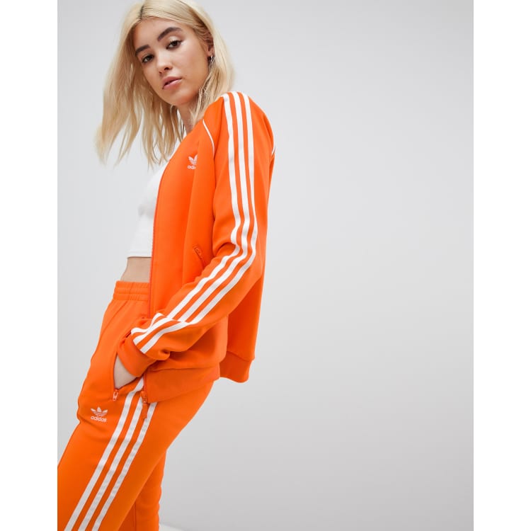 veste orange adidas