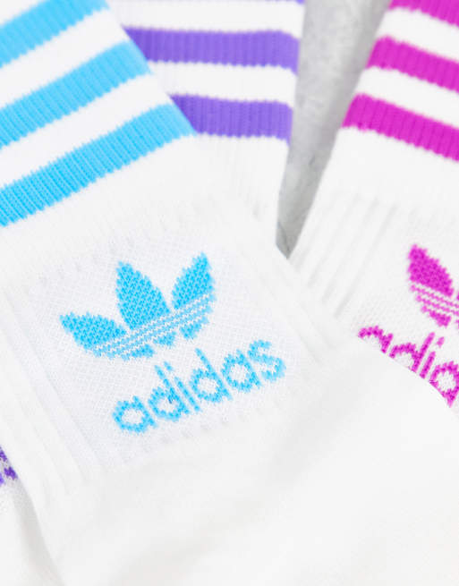 adidas Originals three stripe trefoil crew socks, 2 of 4