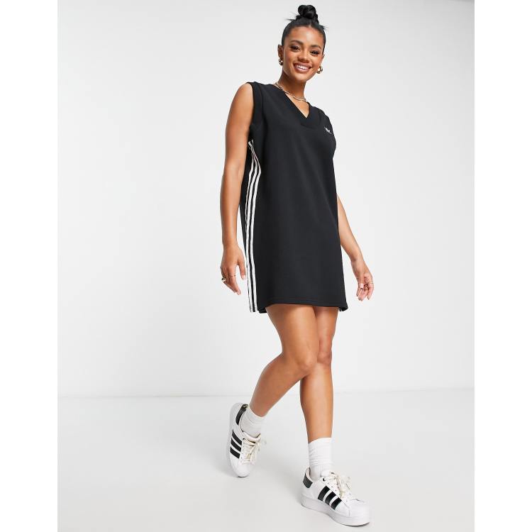 Adidas originals three stripe best sale sweatshirt dress