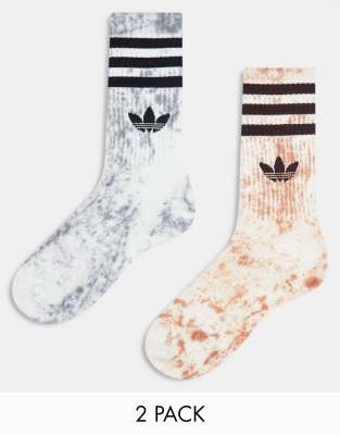 Quiksilver Tie Dye socks in white/beige Exclusive at ASOS