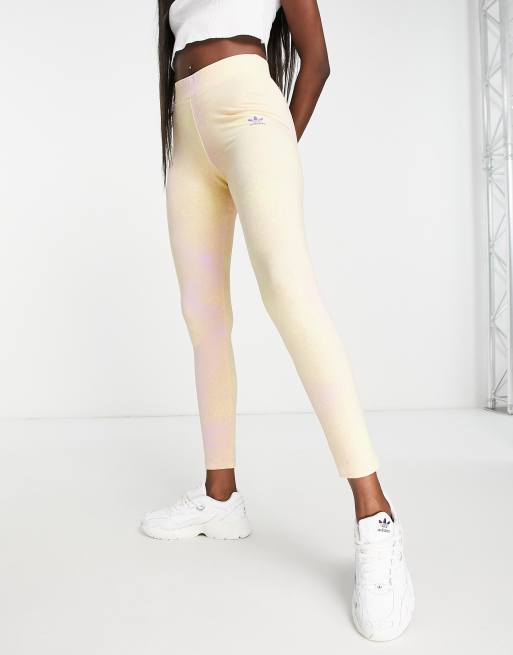 adidas Originals tie dye leggings in yellow