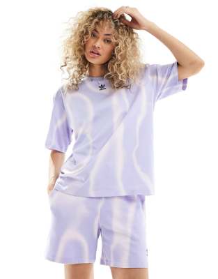 adidas Originals tie dye oversized t-shirt in purple ASOS
