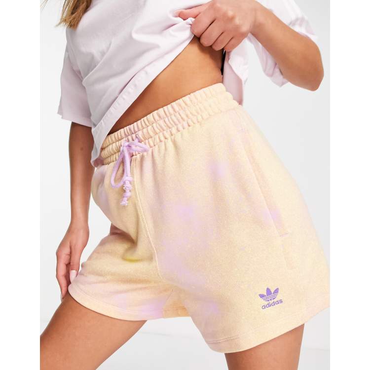 Pink tie store dye adidas shorts