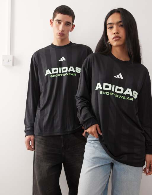 adidas Originals – Tiro – Langärmliges Trikot in Schwarz