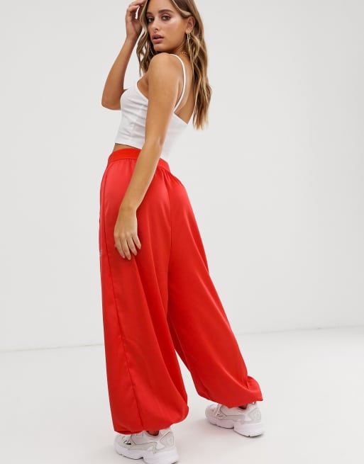 adidas Originals TLRD balloon pants in red, ASOS