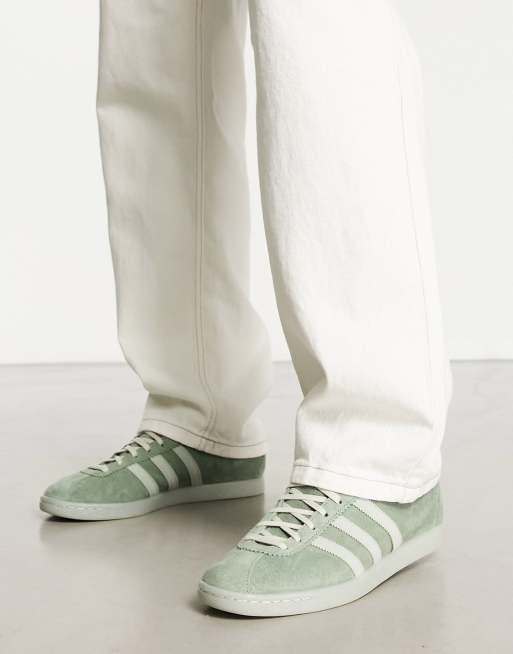 adidas Originals Tobacco Baskets avec semelle en caoutchouc Vert sauge
