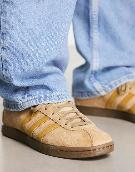 adidas Originals Tobacco trainers in brown with gum sole