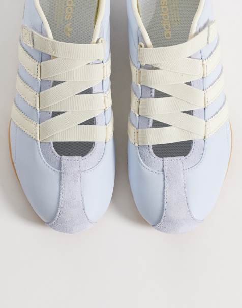adidas Originals – Tokyo – Błękitno-białe płaskie buty Mary Jane - view 1