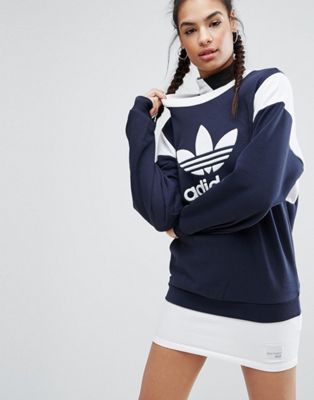 adidas originals colour block crew sweatshirt