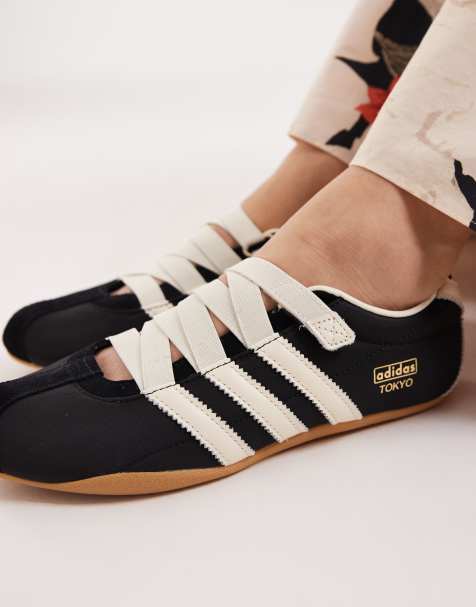 adidas Originals – Tokyo – Czarno-białe płaskie buty Mary Jane - view 1