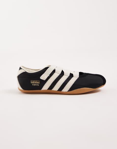 adidas Originals – Tokyo – Flache Mary-Jane-Schuhe in Schwarz und Weiß - view 1