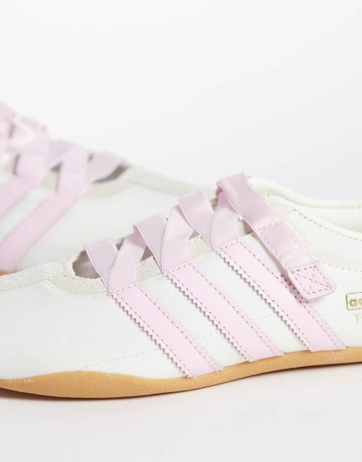 adidas Originals – Tokyo – Flache Mary-Jane-Schuhe in Wollweiß und Babyrosa , 3 von 5