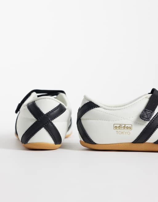 adidas Originals Tokyo Mary-Jane-Ballerinas in Wollweiß und Schwarz, 2 von 5