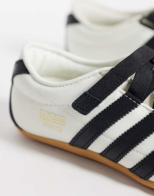 adidas Originals Tokyo Mary-Jane-Ballerinas in Wollweiß und Schwarz, 4 von 5