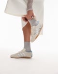 [adidas Originals] adidas Originals Tokyo sneakers in metallic silver and blue 41 1/3 SILVER
