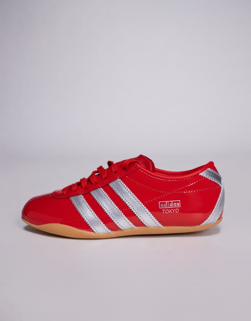 adidas gazelle silver green womens ADIDAS JAPAN Size 10.5 Black White Leather Two Tone Low Top Sneakers