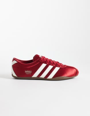 adidas Originals Tokyo sneakers in red satin