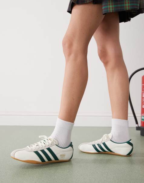 adidas Originals Tokyo sneakers in white and dark green - view 1