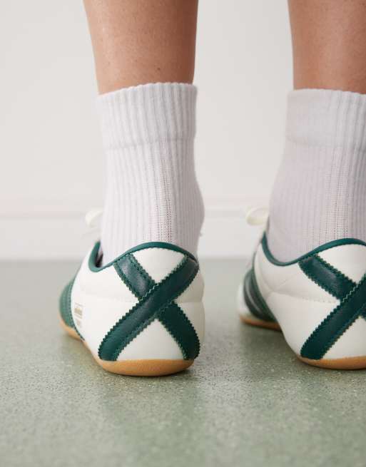 adidas Originals Tokyo sneakers in white and dark green