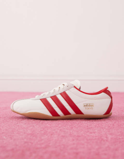 adidas Originals Tokyo sneakers in white and red