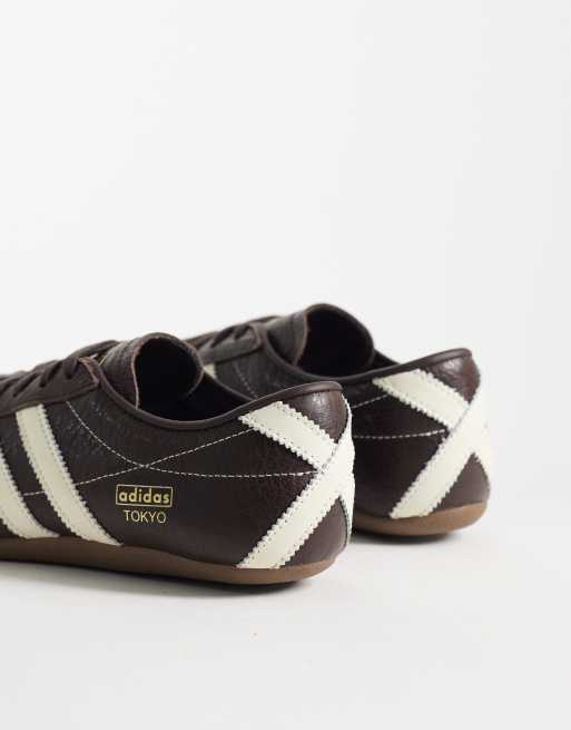 adidas Originals Tokyo trainers in brown with white stitching, 2 of 5