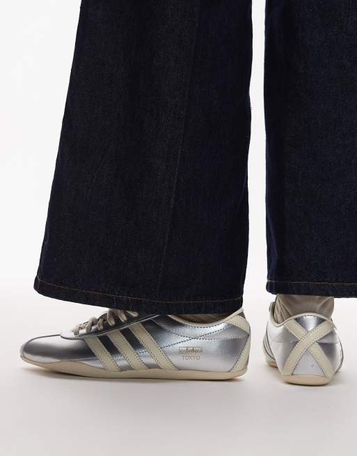 adidas Originals Tokyo trainers in metallic silver and cream from adidas Originals