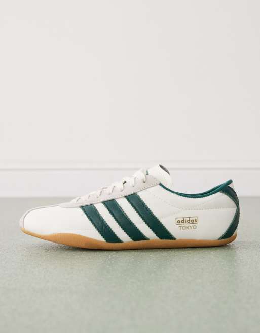 adidas Originals Tokyo trainers in white and dark green ASOS