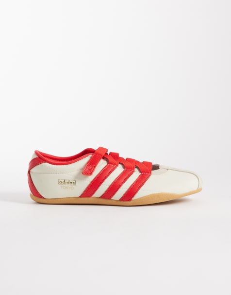 adidas Originals - Tokyo - Zapatillas de deporte blanco claro y rojas estilo merceditas - view 1