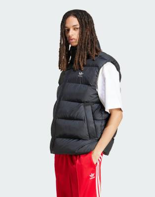 adidas Originals tonal puffer vest in black