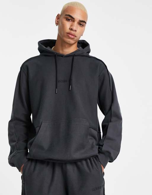 adidas Originals 'Tonal Textures' hoodie in black with back logo