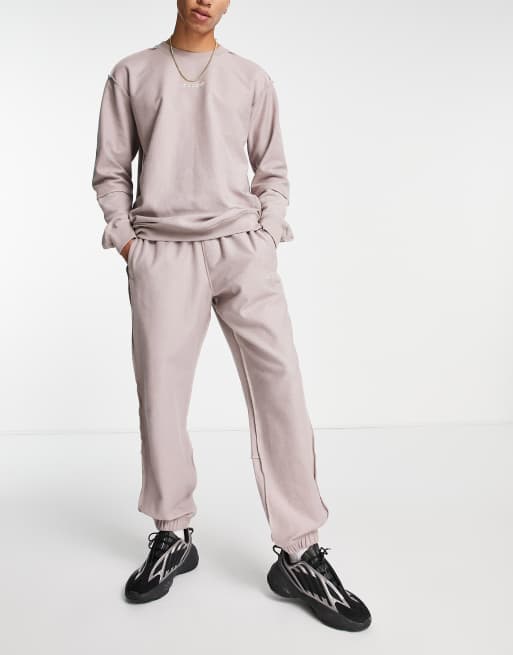 adidas Originals - 'Tonal Textures' - Joggingbroek van badstof in grijs