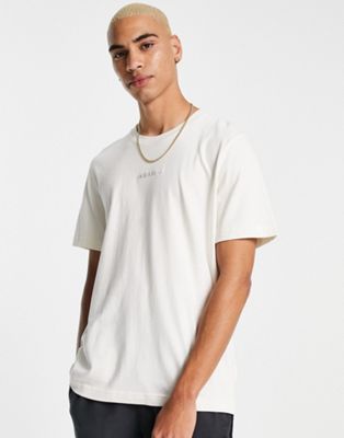 Homme adidas Originals - Tonal Textures - T-shirt avec logo au dos - Blanc craie