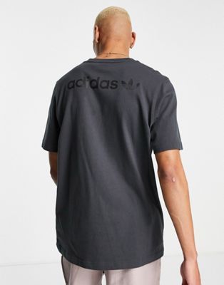 adidas Originals 'Tonal Textures' t-shirt in black with back logo