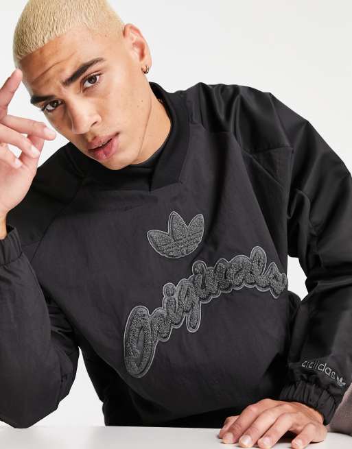 adidas Originals - 'Tonal Textures' - Windjack in collegestijl in zwart