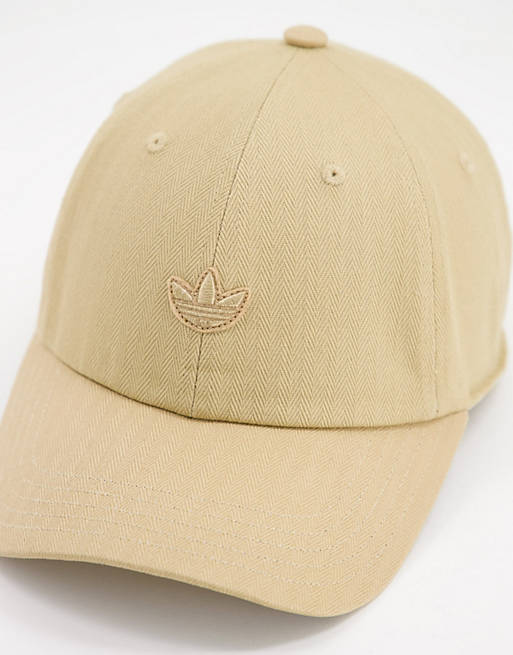 adidas Originals tonal trefoil baseball cap in light khaki